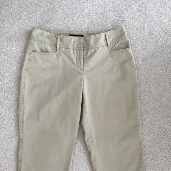 EXPRESS DESIGN STUDIO CAPRI PANTS CREAM SIZE 4 - Picture 4 of 6